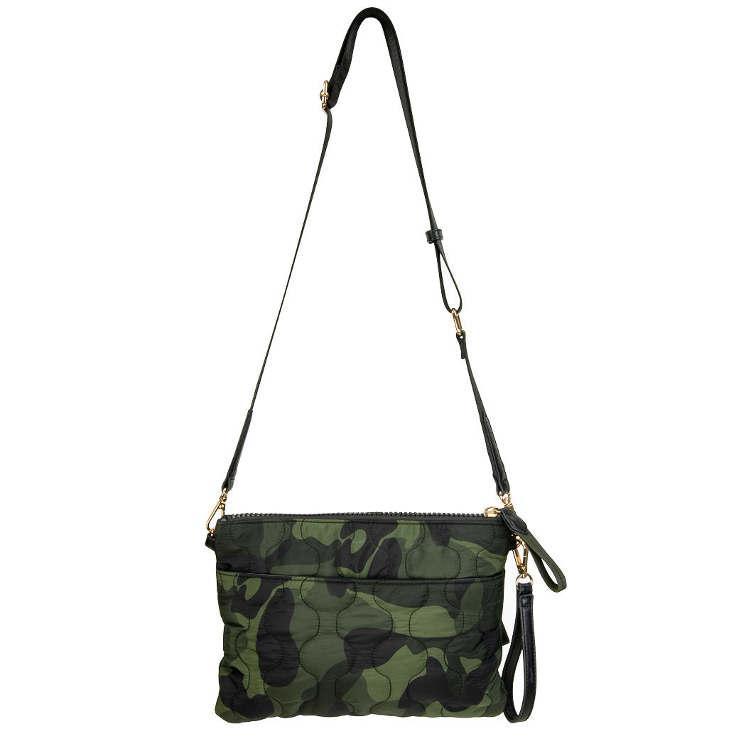 Camo Nylon Cross Body Green