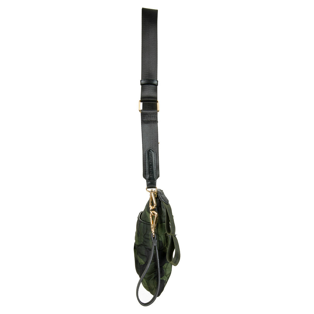 Camo Nylon Cross Body Green