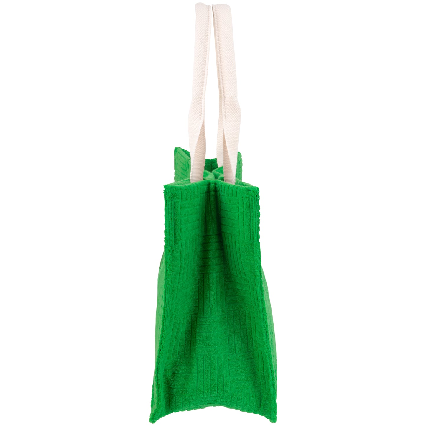 Terry Large Tote With Canvas Handles Green