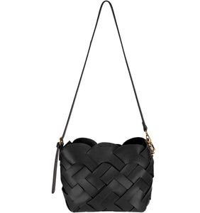 Faux Leather Woven Cross Body with Adjustable Strap
