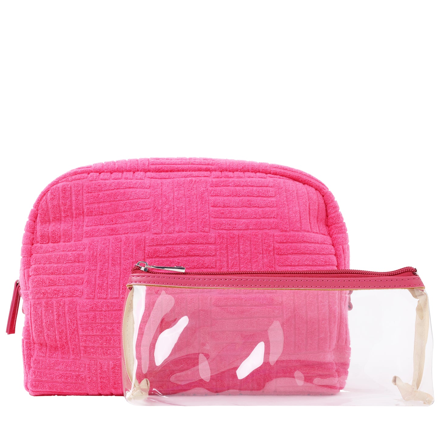 Large Terry Cosmetic Case Pink