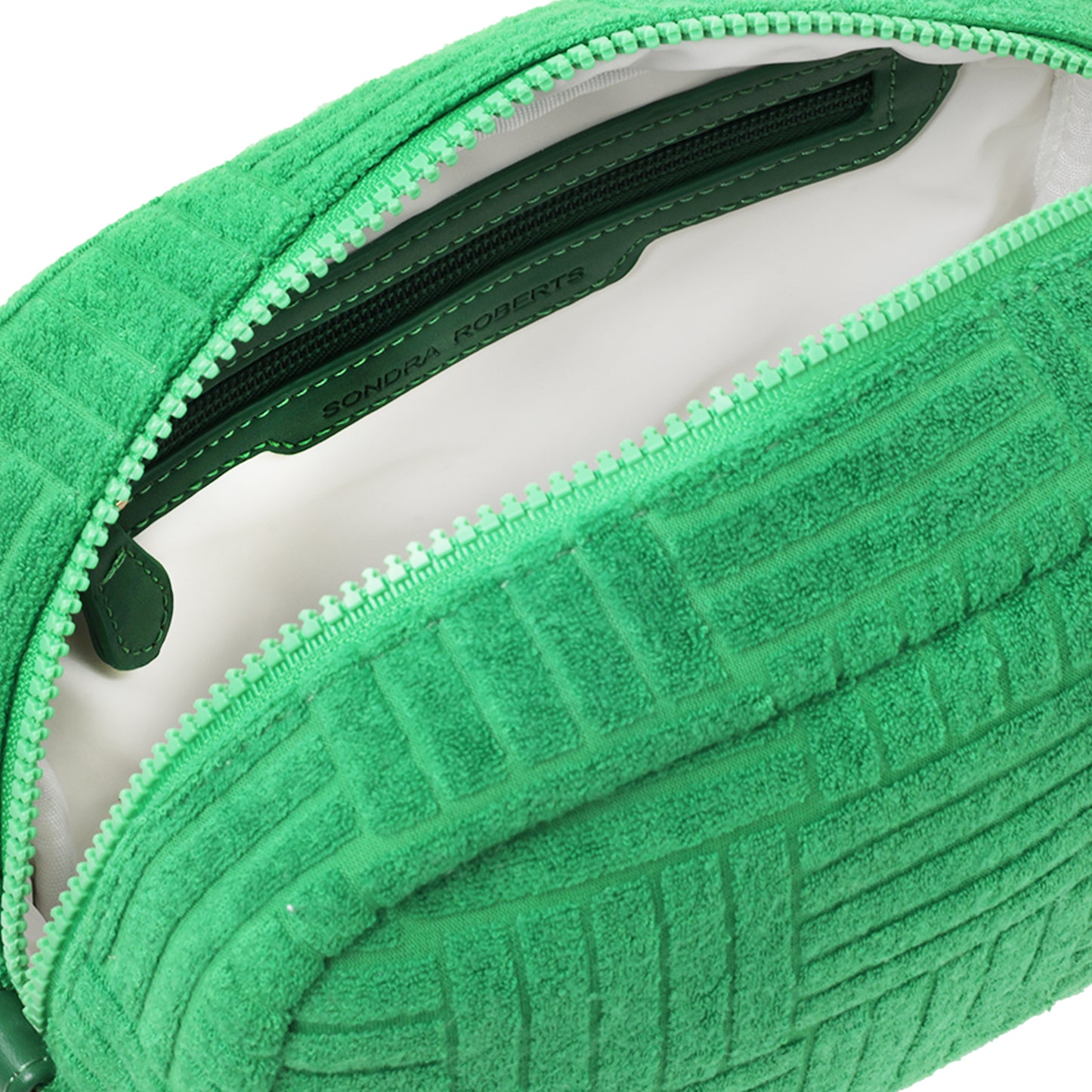 Small Terry Cosmetic Case Green