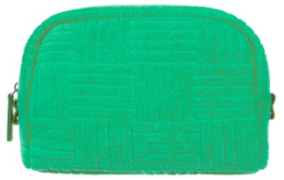 Small Terry Cosmetic Case Green