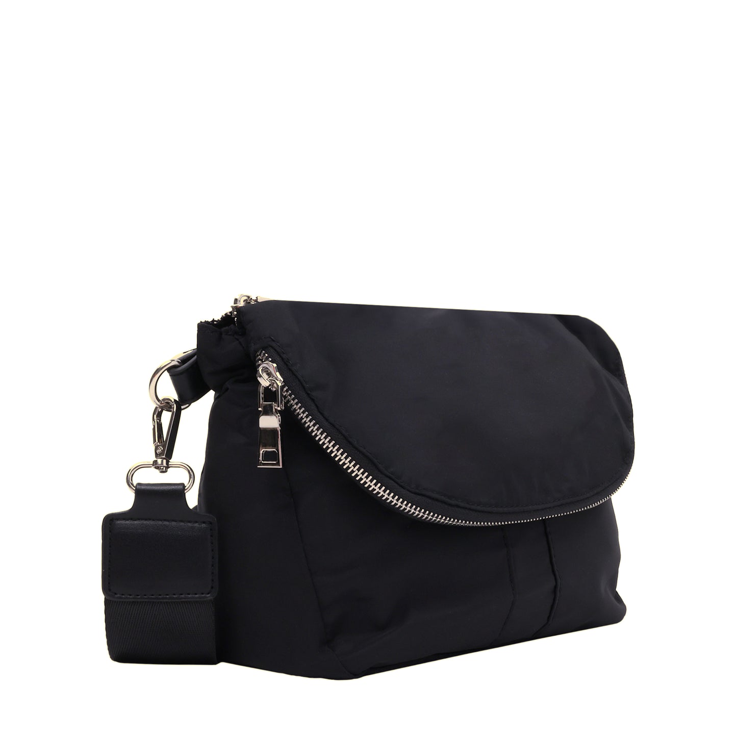 Nylon Crossbody Black with Gold