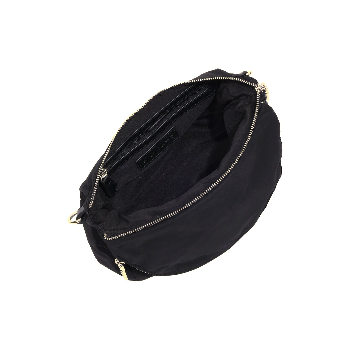 Nylon Crossbody Black with Gold