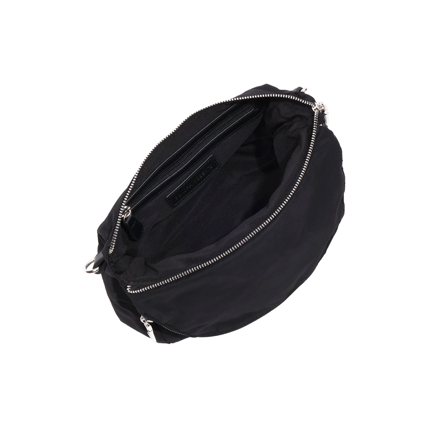 Nylon Crossbody Black with Silver