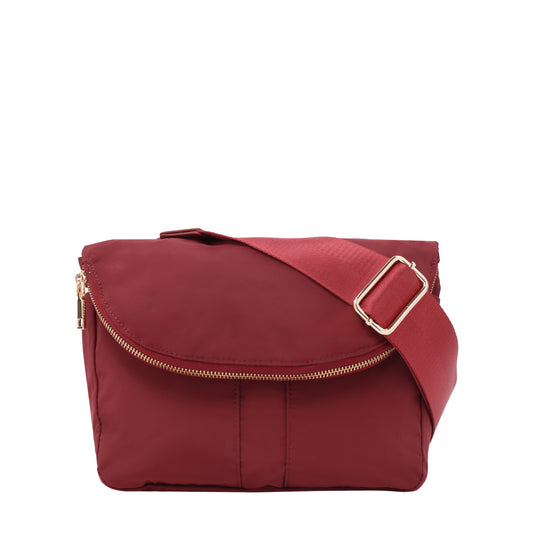 Nylon Crossbody Burgundy