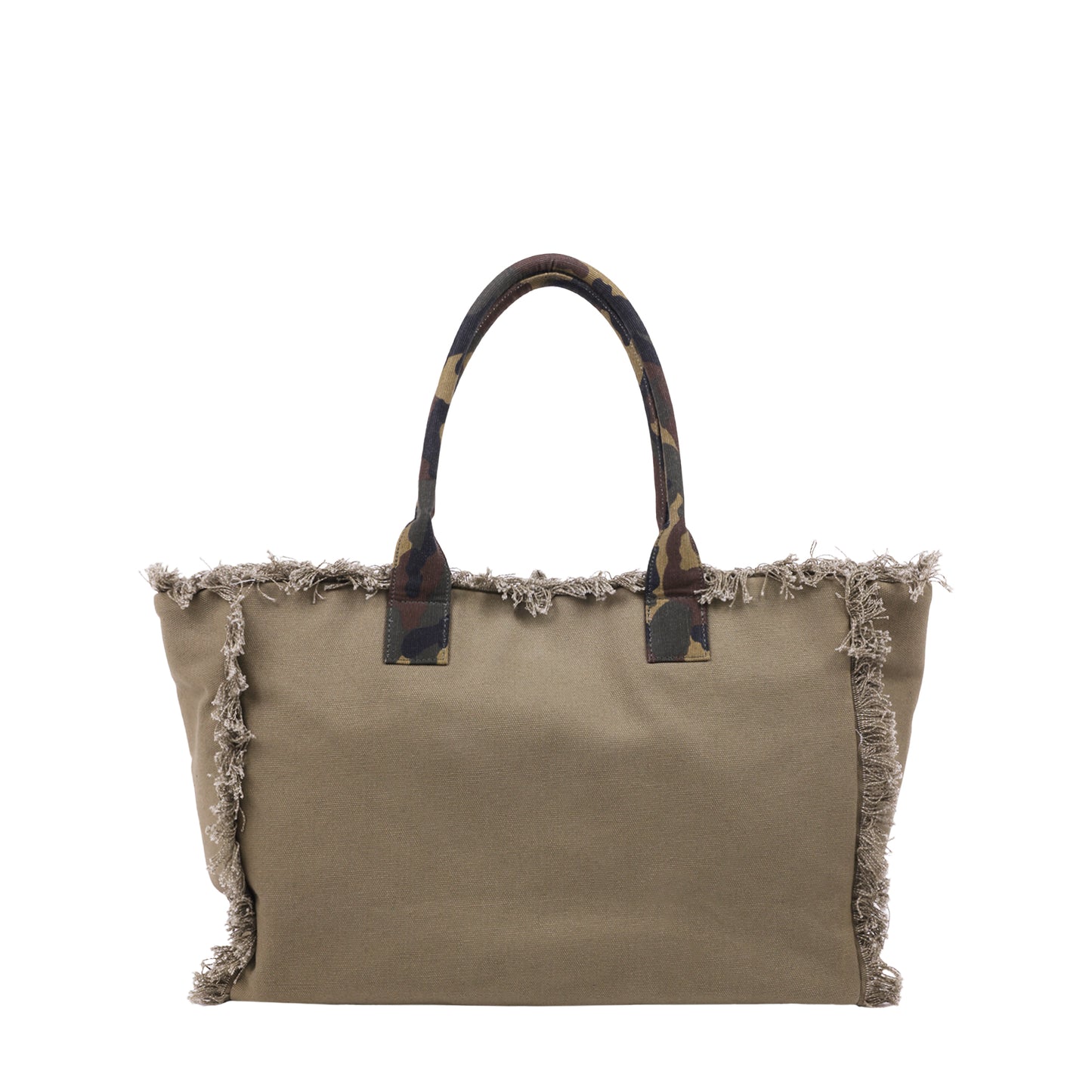 Frayed Canvas Tote Olive