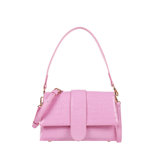 Croco Shoulder Bag Pink