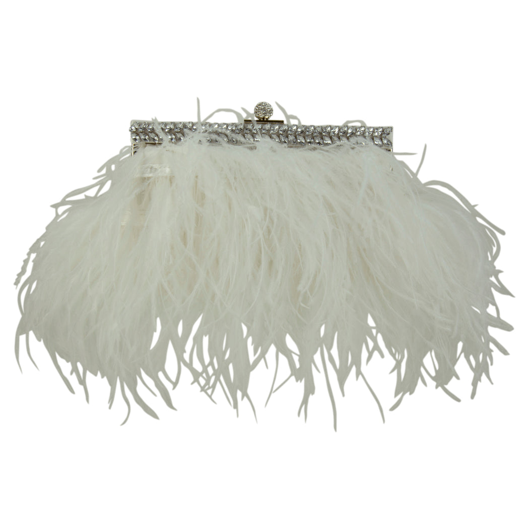 White Feather Evening Bag