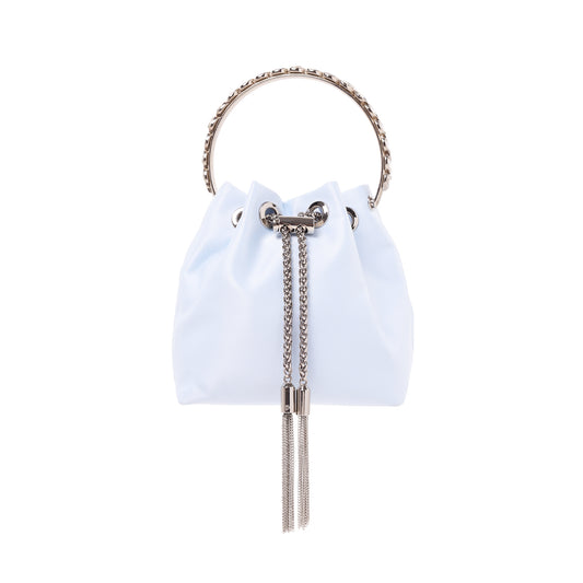 Lina Drawstring Satin Bag Blue