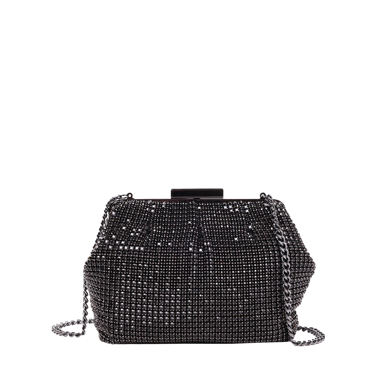 Rhinestone Clutch Black