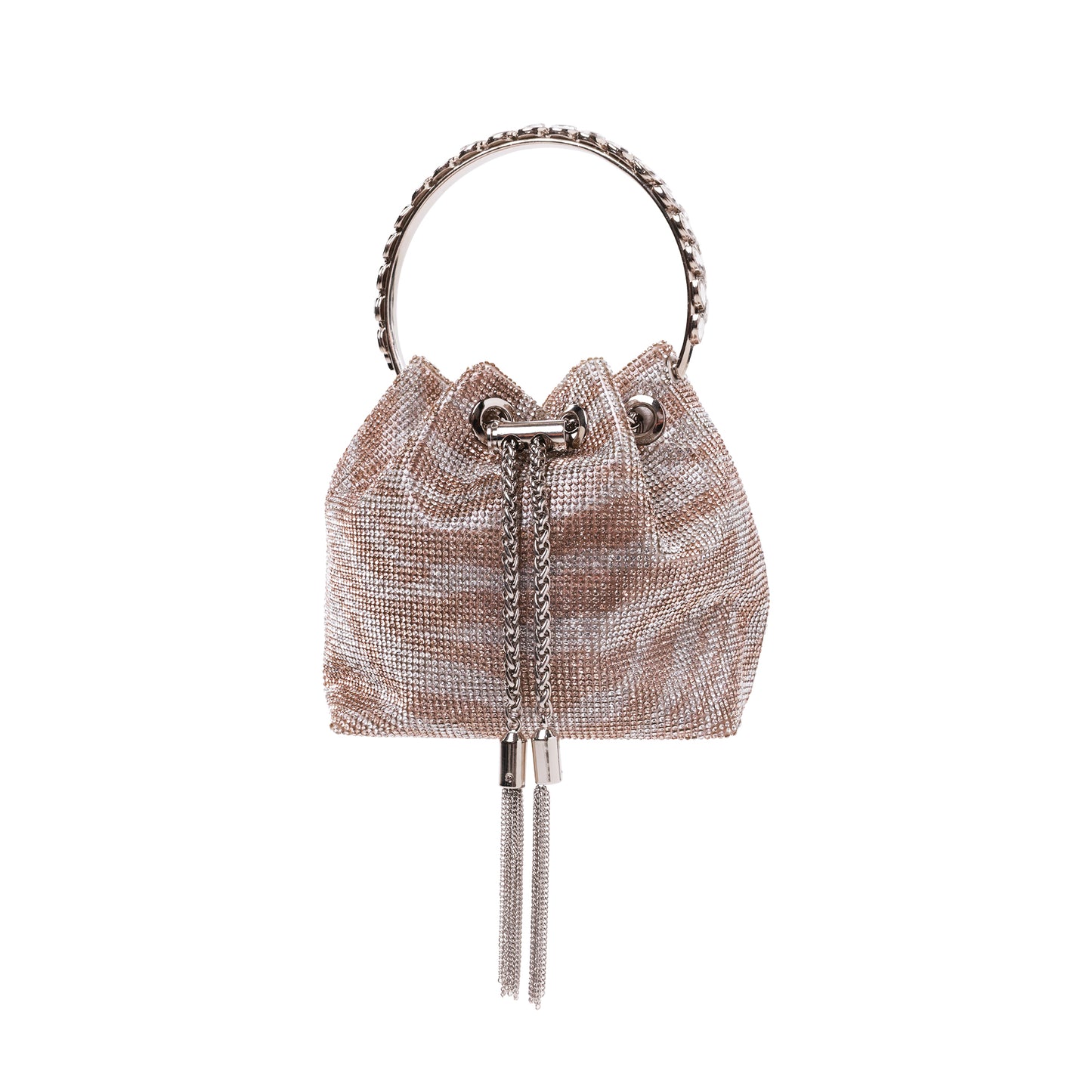 Lina Drawstring Rhinestone Bag Natural