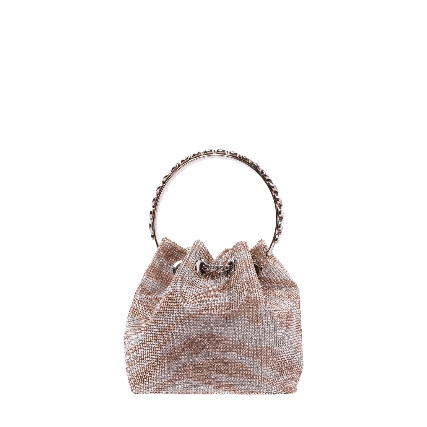 Lina Drawstring Rhinestone Bag Natural