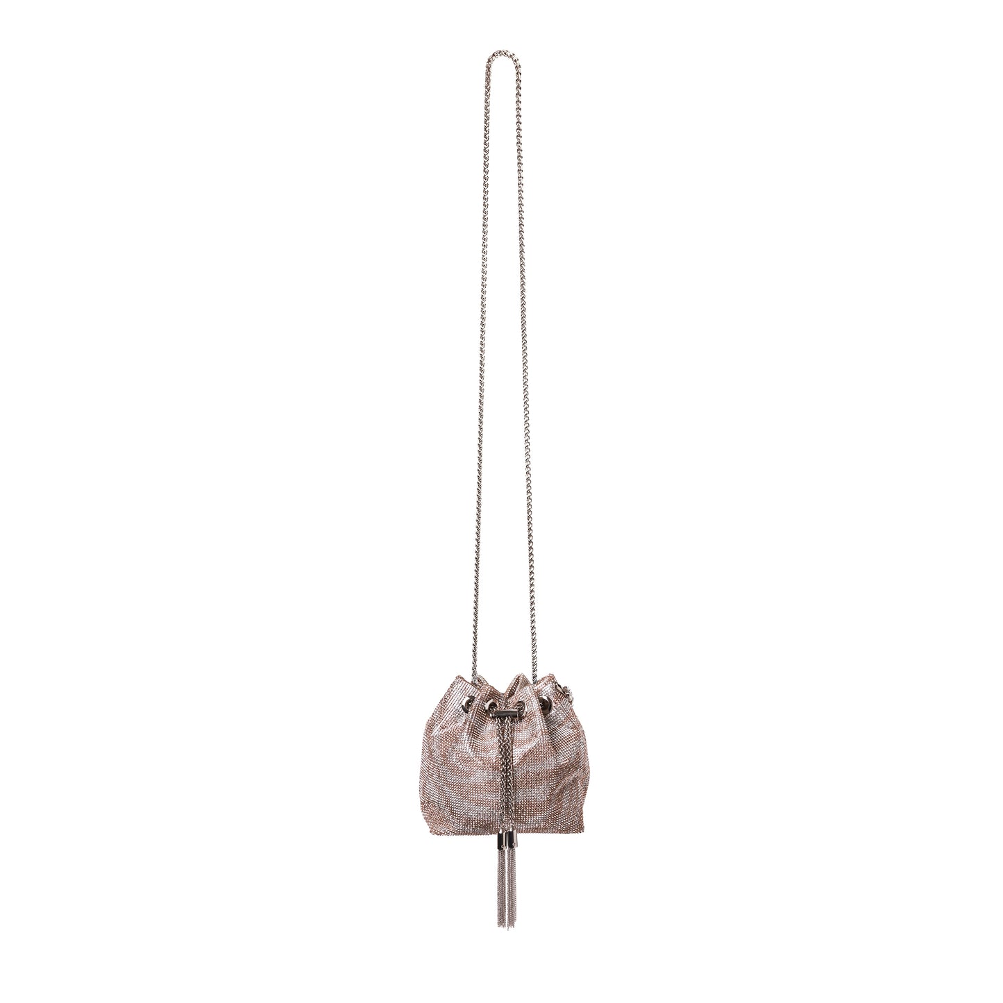 Lina Drawstring Rhinestone Bag Natural