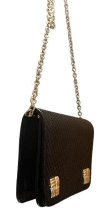 Leather Top Handle Flap With Decorative Stud Detail Black