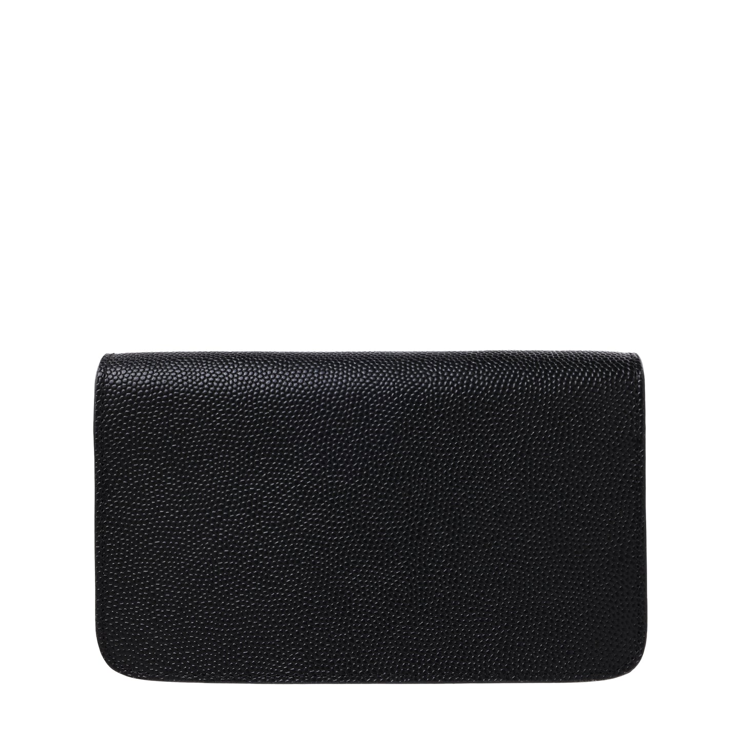 Caviar Leather Top Handle Flap With Turn Lock Detail Black