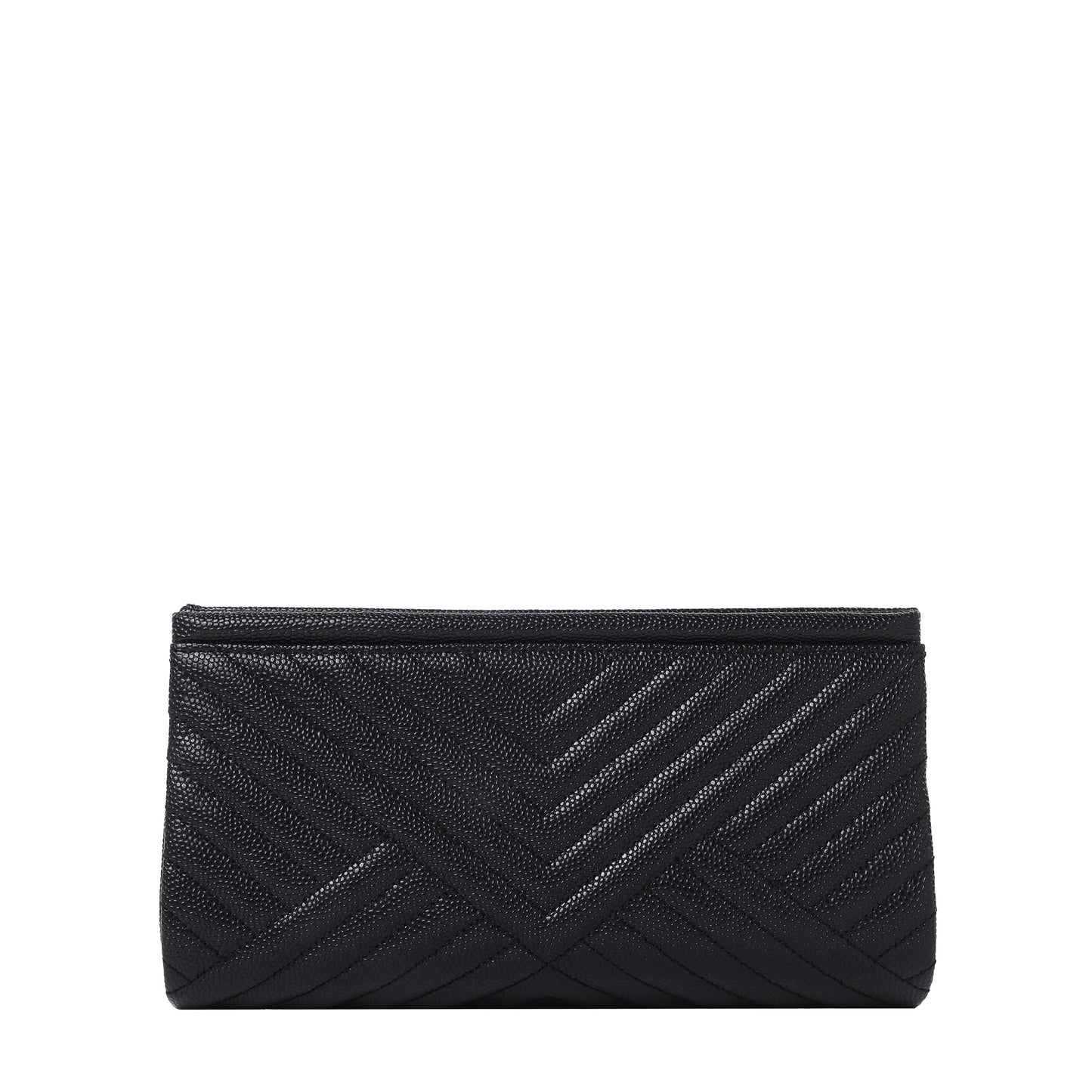 Quilted Clutch In Caviar Leather Black