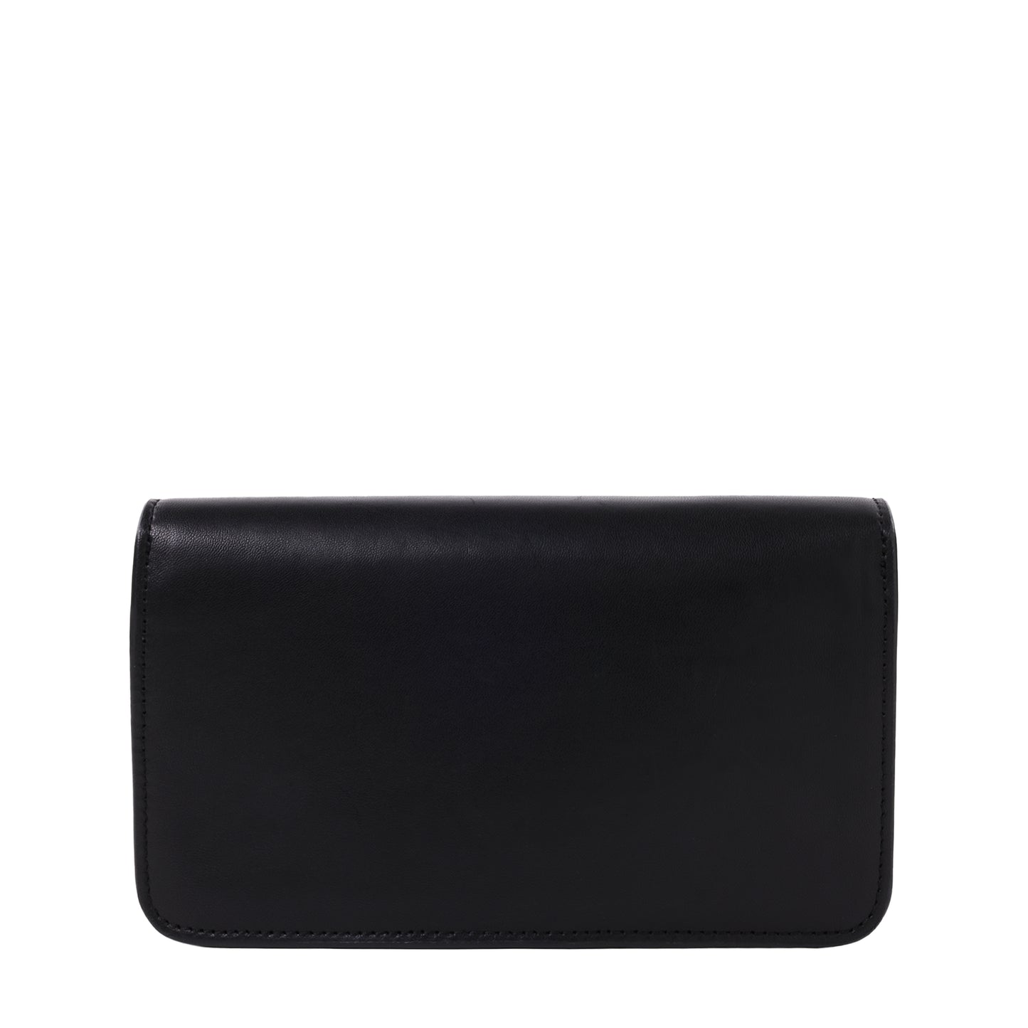 Smooth Nappa Leather Clutch Black