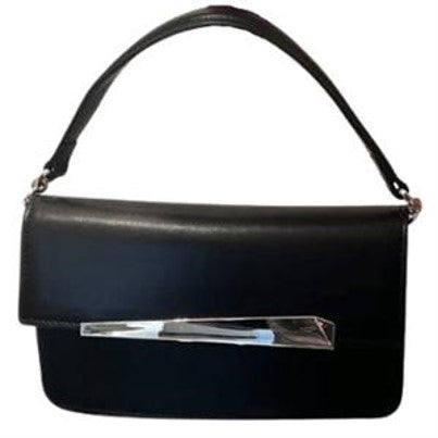 Smooth Nappa Leather Clutch Black
