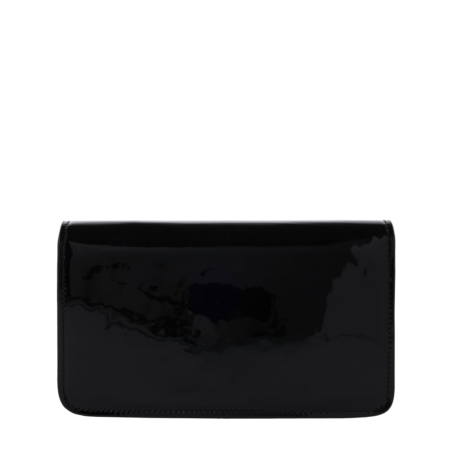 Shiny Patent Leather Clutch Black