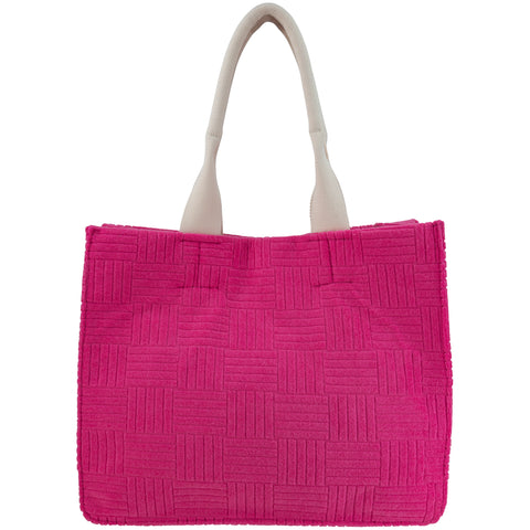 Terry Large Tote Bag with Canvas Handles