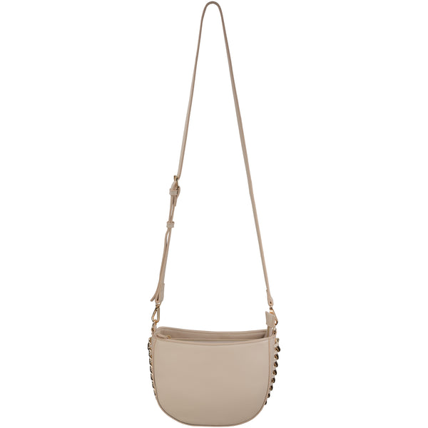 Faux Leather Crossbody with Chain Detail